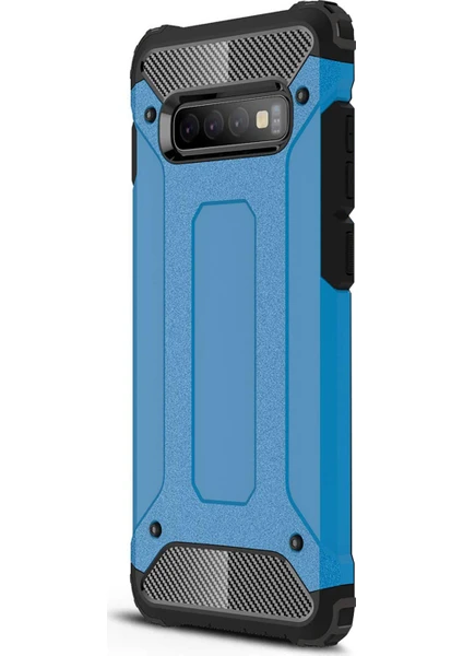 Samsung Galaxy S10 Plus Kılıf Rugged Armor Mavi