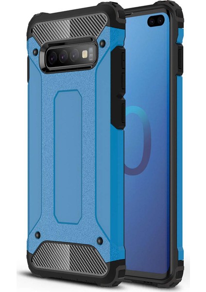 Samsung Galaxy S10 Plus Kılıf Rugged Armor Mavi