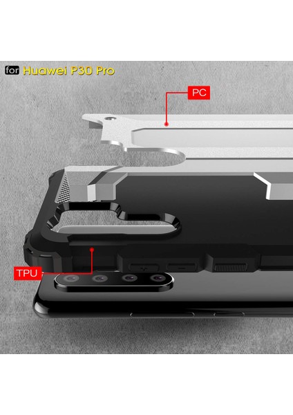 Huawei P30 Pro Kılıf Rugged Armor Gold