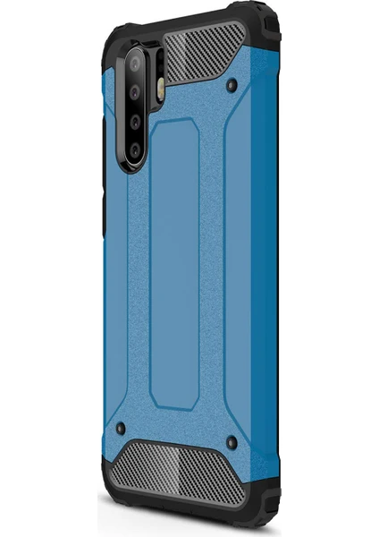 Huawei P30 Pro Kılıf Rugged Armor Mavi