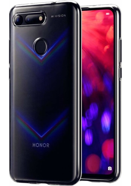 Huawei Honor View 20 Kılıf Transparent Soft Beyaz