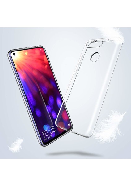 Huawei Honor View 20 Kılıf Transparent Soft Beyaz