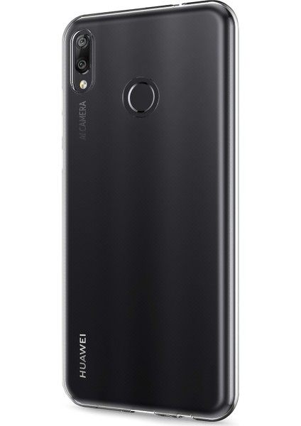 Huawei Y7 Prime 2019 Kılıf Transparent Soft Beyaz