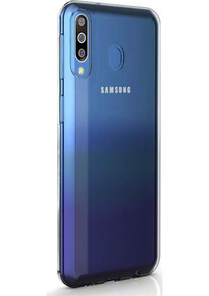 Samsung Galaxy M30 Kılıf Transparent Soft Beyaz