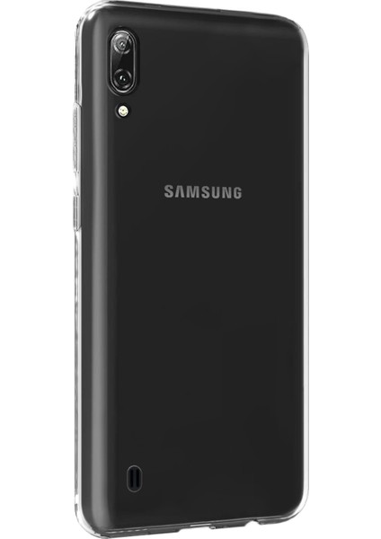 Samsung Galaxy M10 Kılıf Transparent Soft Beyaz