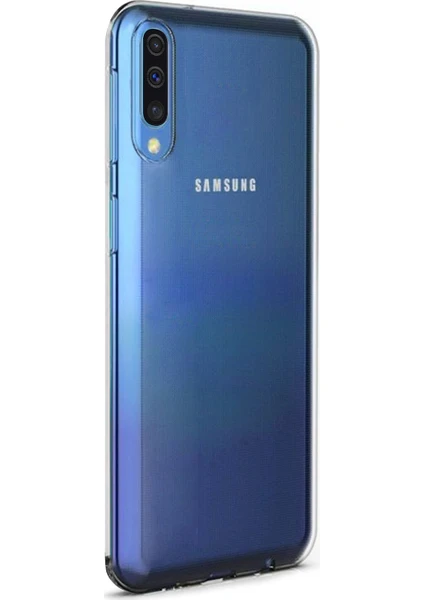 Samsung Galaxy A50 Kılıf Transparent Soft Beyaz