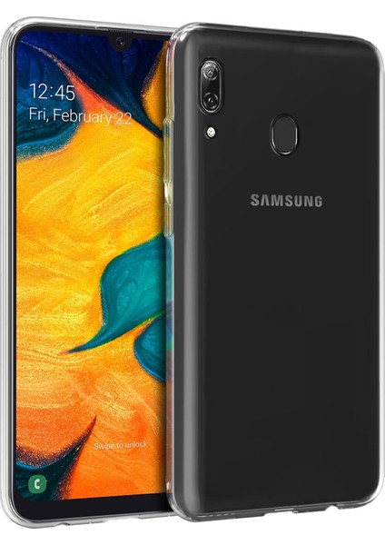 Samsung Galaxy A30 Kılıf Transparent Soft Beyaz