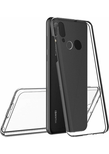 Huawei Y7 Prime 2019 Kılıf 6 Tarafı Tam Full Koruma 360 Clear Soft Şeffaf