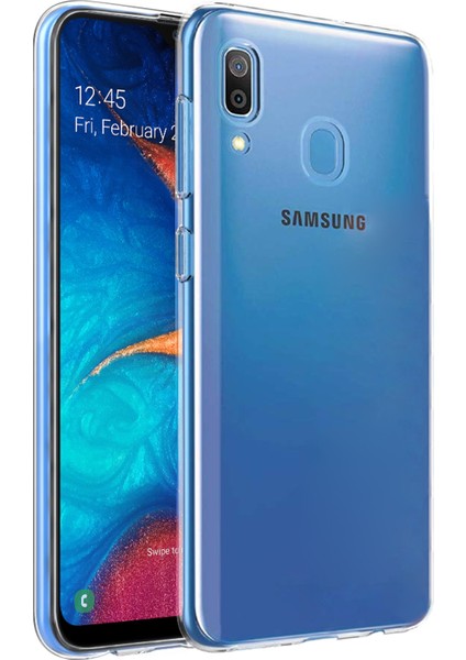 Samsung Galaxy A20 Kılıf Transparent Soft Beyaz