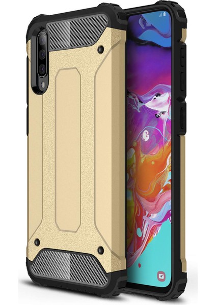 Samsung Galaxy A70 Kılıf Rugged Armor Gold