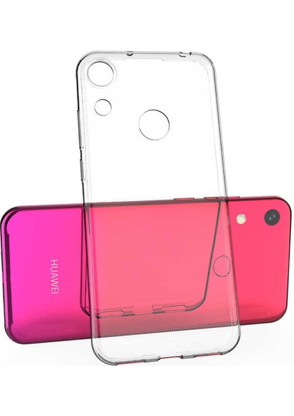 Huawei Honor 8A Kılıf Transparent Soft Beyaz