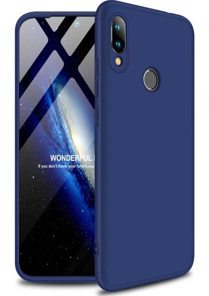 Xiaomi Redmi Note 7 Kılıf Double Dip 360 Protective Lacivert