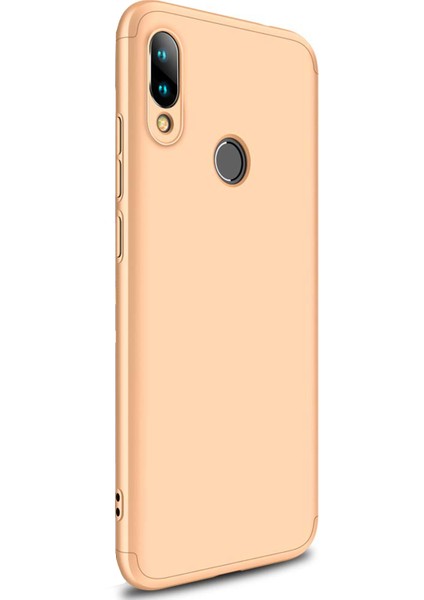 Xiaomi Redmi Note 7 Kılıf Double Dip 360 Protective Gold