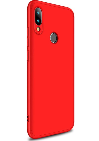 Xiaomi Redmi Note 7 Pro Kılıf Double Dip 360 Protective Kırmızı