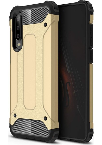 Huawei P30 Kılıf Rugged Armor Gold