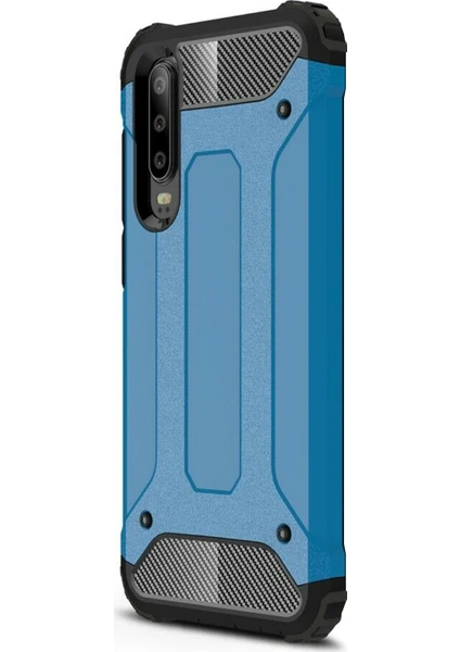 Huawei P30 Kılıf Rugged Armor Mavi