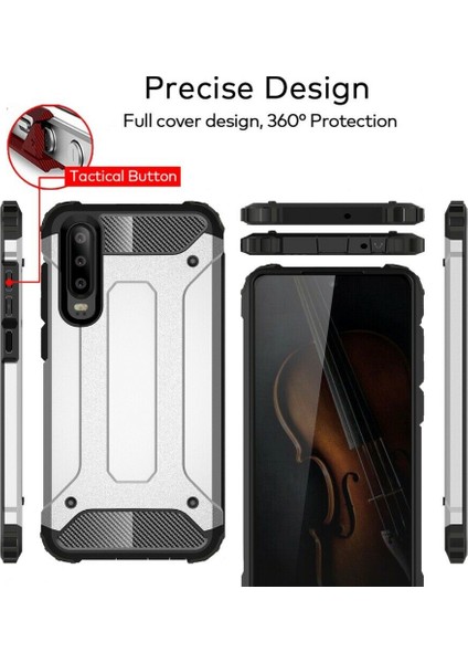 Huawei P30 Kılıf Rugged Armor Kırmızı