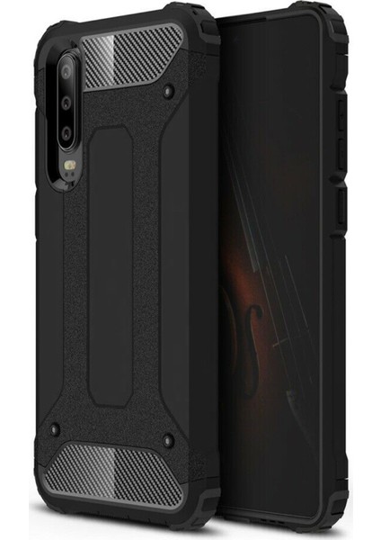 Huawei P30 Kılıf Rugged Armor Siyah