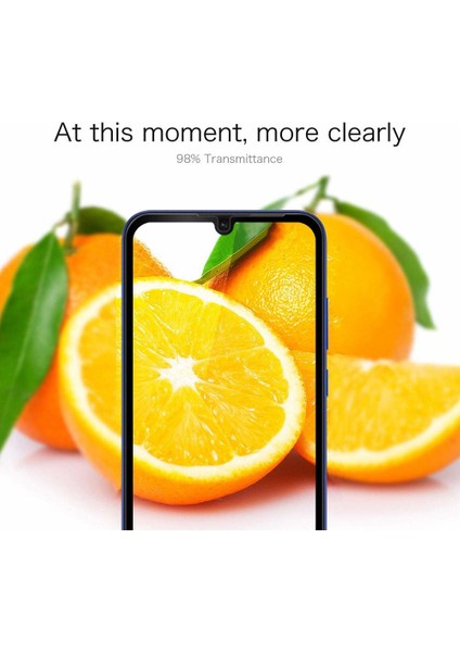 Huawei Honor 8A Tam Kaplayan Temperli Cam Ekran Koruyucu Siyah