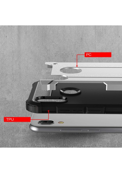 Huawei Y6 2019 Kılıf Rugged Armor Mavi