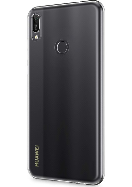 Huawei Y6 2019 Kılıf Transparent Soft Beyaz