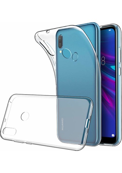 Huawei Y6 2019 Kılıf Transparent Soft Beyaz