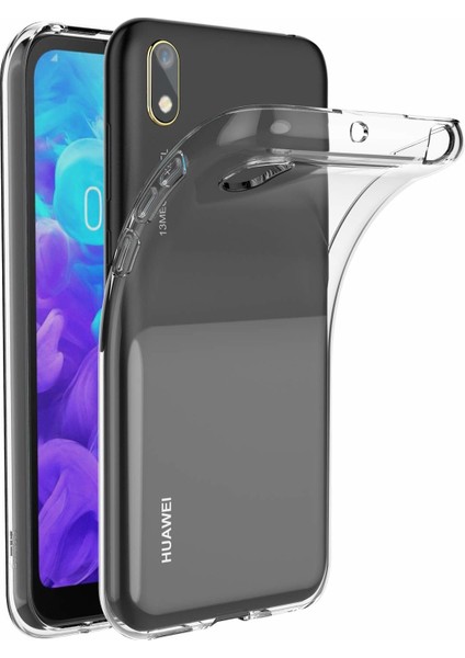 Huawei Y5 2019 Kılıf Transparent Soft Beyaz