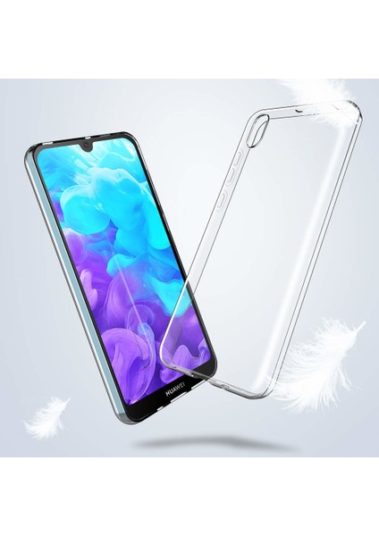 Huawei Y5 2019 Kılıf Transparent Soft Beyaz