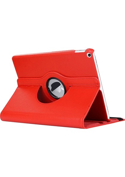 Apple iPad Air 3 10.5'' 2019 (A2152-A2123-A2153-A2154) Kılıf 360 Rotating Stand Deri Kırmızı