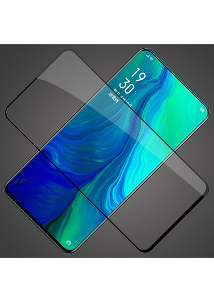 Oppo Reno Tam Kaplayan Temperli Cam Ekran Koruyucu Siyah modelleri