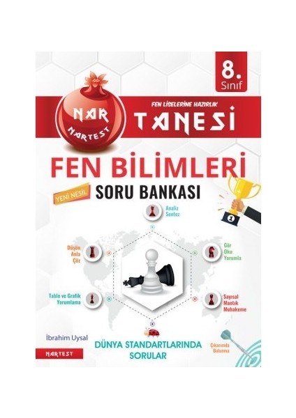 Nartest Yayınevi 8. Sınıf Nar Tanesi Fen Bilimleri Altın Sorular