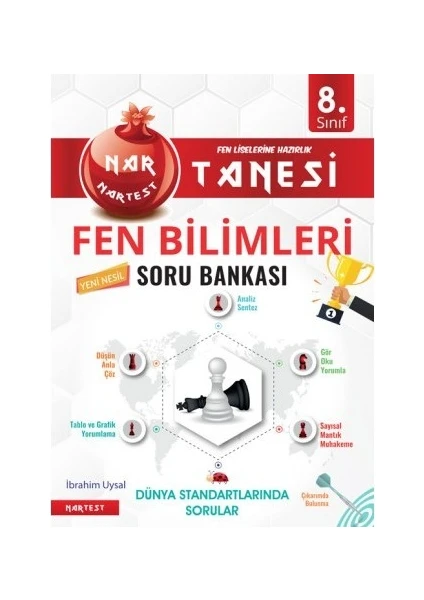 Nartest Yayınevi 8. Sınıf Nar Tanesi Fen Bilimleri Altın Sorular