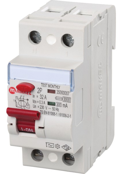 2X80A 300MA Kaçak Akım Koruma Şalteri