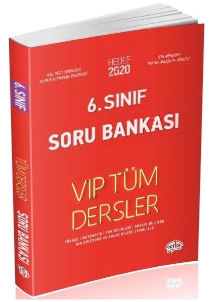 6. Sınıf VIP Tüm Dersler Soru Bankası