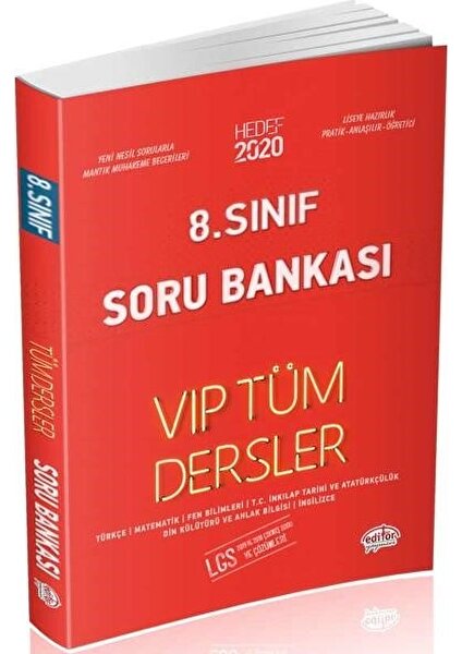 Editör Yayınları 8. Sınıf VIP Tüm Dersler Soru Bankası