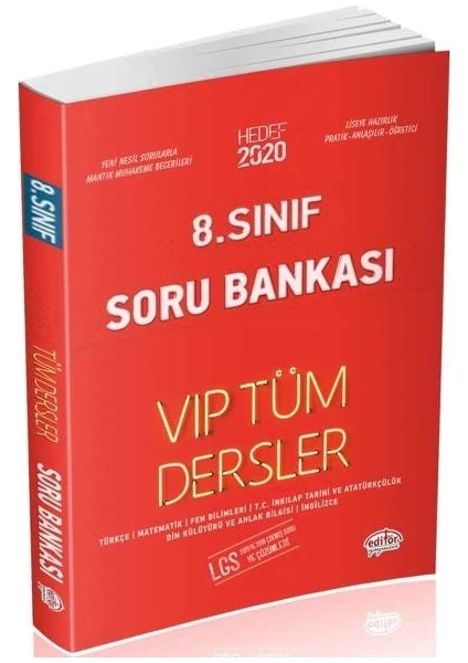 Editör Yayınları 8. Sınıf VIP Tüm Dersler Soru Bankası