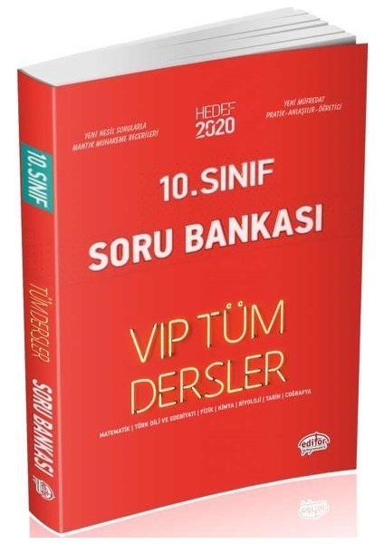 Editör Yayınları 10. Sınıf VIP Tüm Dersler Soru Bankası