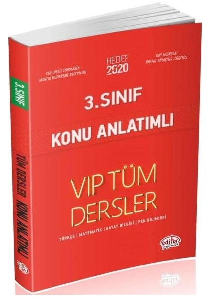 Editör Yayınları 3. Sınıf VIP Tüm Dersler Konu Anlatımlı