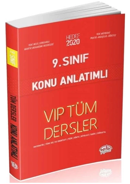 Editör Yayınları 9. Sınıf VIP Tüm Dersler Konu Anlatımlı