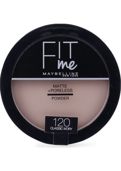 Fit Me Matte+Poreless Pudra - 120 Classic Ivory