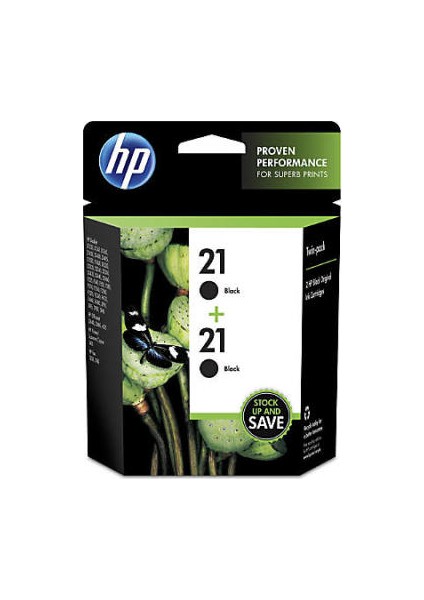 21 C9508 2'Li Paket Siyah Mürekkep Kartuş