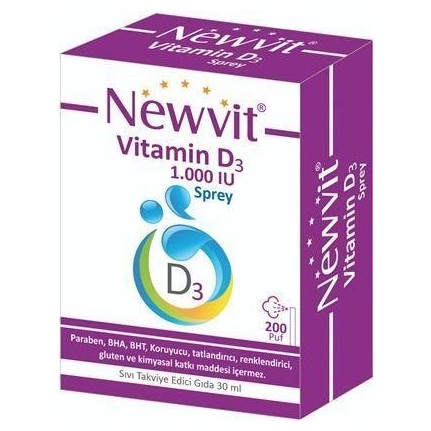 Newvit Vitamin D3 1000 Iu Sprey 30 Ml