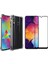 Samsung Galaxy A30 Darbe Korumalı Silikon Kılıf Şeffaf Antişok Kapak + 6D Tam Kaplayan Esnek Nano Cam 4