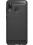 Samsung Galaxy A30 Brushed Carbon Fiber Silikon Kılıf - Siyah 1