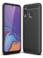 Samsung Galaxy A30 Brushed Carbon Fiber Silikon Kılıf - Siyah 2