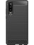 Huawei P30 Brushed Carbon Fiber Silikon Kılıf - Siyah 1