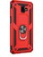 Samsung Galaxy J6 Plus Kılıf Vega Yüzüklü Mıknatıslı+Nano Glass Kırmızı 1