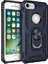 iPhone 8 Kılıf Shockproof Standlı Yüzük Tutuculu Mega Case Lacivert 1