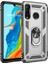 Huawei P30 Lite Kılıf Shockproof Standlı Yüzük Tutuculu Mega Case Gümüş 1