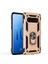 Samsung Galaxy S10 Plus Kılıf Shockproof Standlı Yüzük Tutuculu Mega Case Altın 1